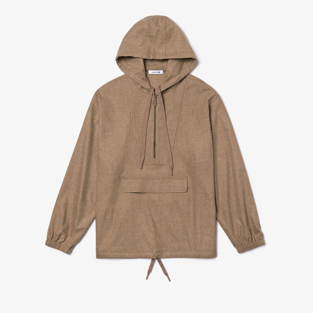Unisex Fashion Show Hooded Solid Virgin Wool Jacket | Lacoste Mens