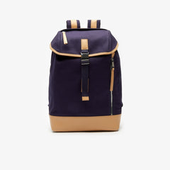 Leather Finishes Cotton Flap Backpack | Lacoste Mens