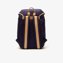 Leather Finishes Cotton Flap Backpack | Lacoste Mens