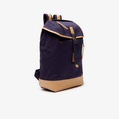 Leather Finishes Cotton Flap Backpack | Lacoste Mens