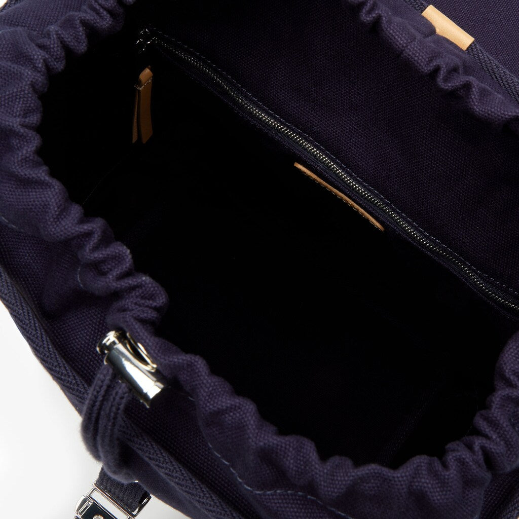 Leather Finishes Cotton Flap Backpack | Lacoste Mens