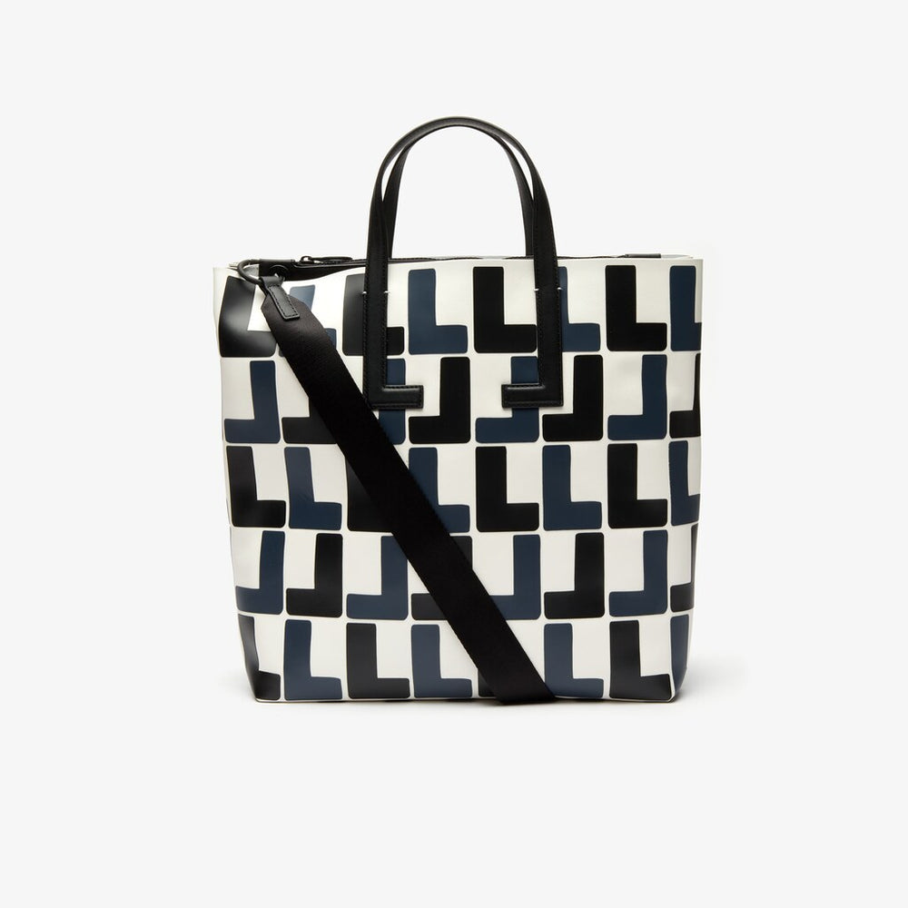 Wo  Fashion Show Monogram Leather Double Tote | Lacoste Womens