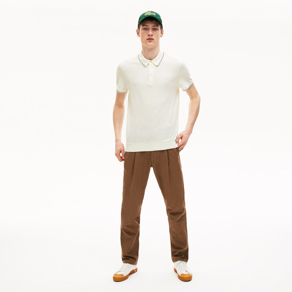 Cotton-Silk Piqué Polo Shirt | Lacoste Mens
