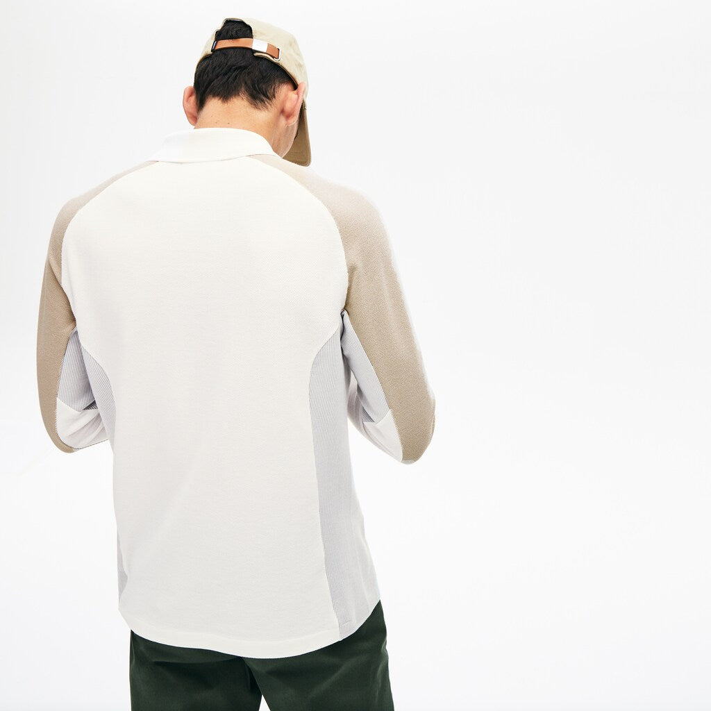 Long-Sleeved Colorblock Piqué Polo Shirt | Lacoste Mens