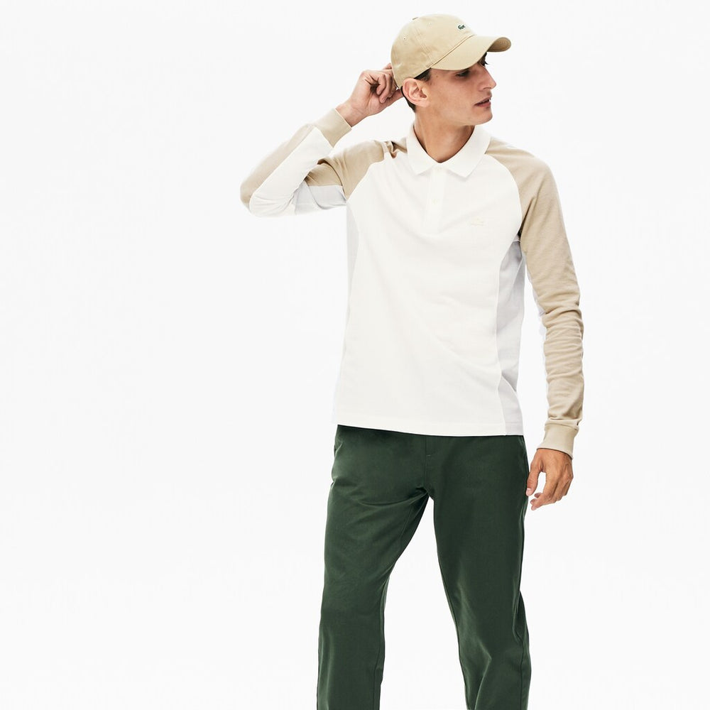 Long-Sleeved Colorblock Piqué Polo Shirt | Lacoste Mens