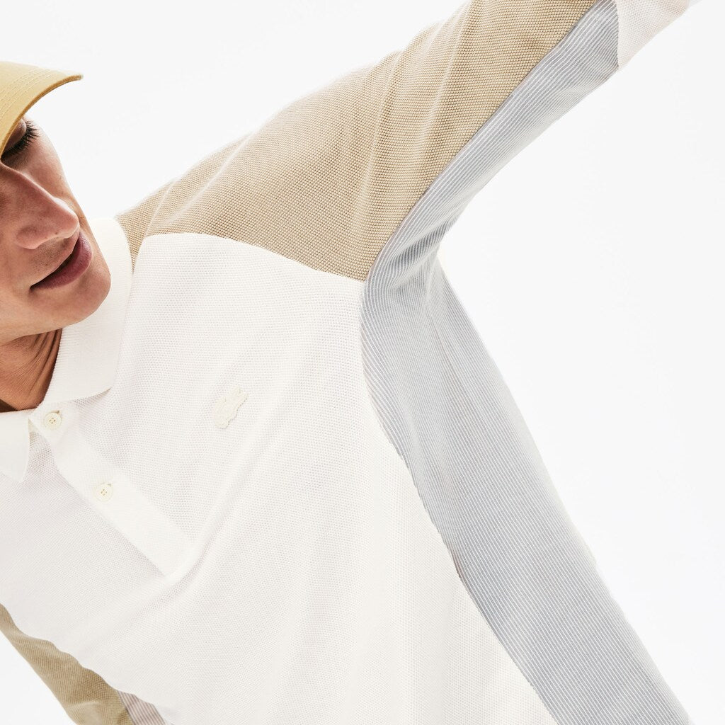 Long-Sleeved Colorblock Piqué Polo Shirt | Lacoste Mens