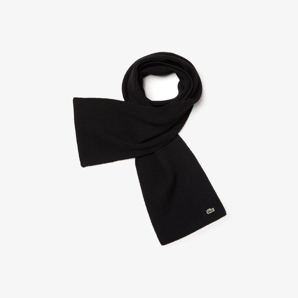 Ribbed Wool Scarf | Lacoste Mens
