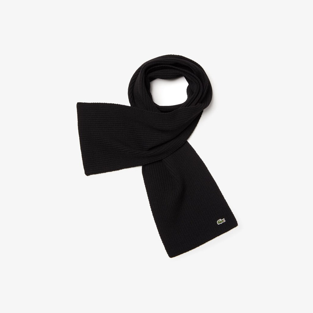 Ribbed Wool Scarf | Lacoste Mens