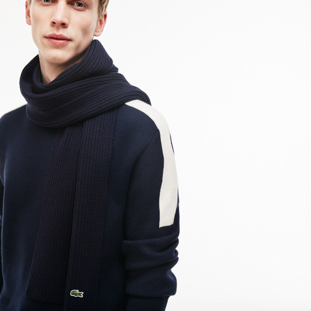 Ribbed Wool Scarf | Lacoste Mens