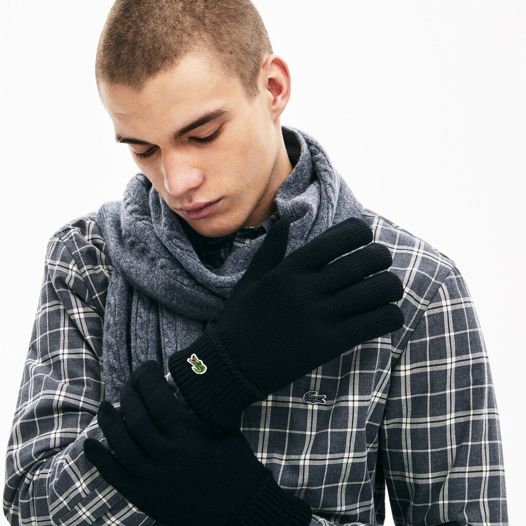 Ribbed Wool Gloves | Lacoste Mens
