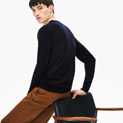 High Neck Wool Jersey Sweater | Lacoste Mens