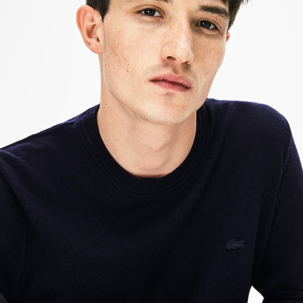 High Neck Wool Jersey Sweater | Lacoste Mens